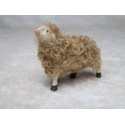 Schaf stehend mit Wolle beige 3,5 cm