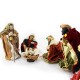 Heilige Familie und 3 Könige, Krippenfiguren Set mit Kleidung
