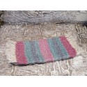 Teppich rosa/blau handgewebt 12 cm lang